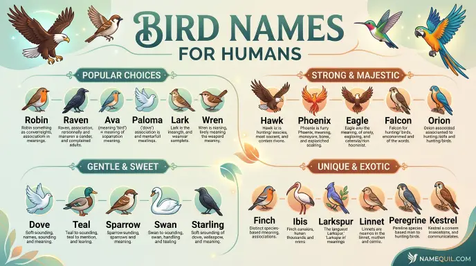 Bird names for humans