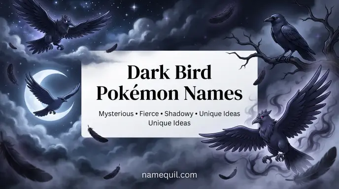 Dark Bird Pokémon Names