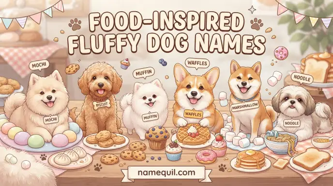 Food-Inspired Fluffy Dog Names