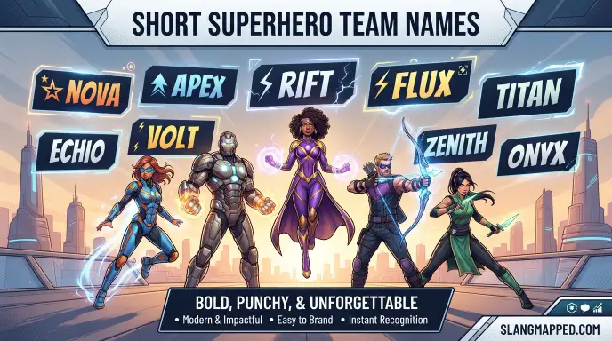 Short Superhero Team Names